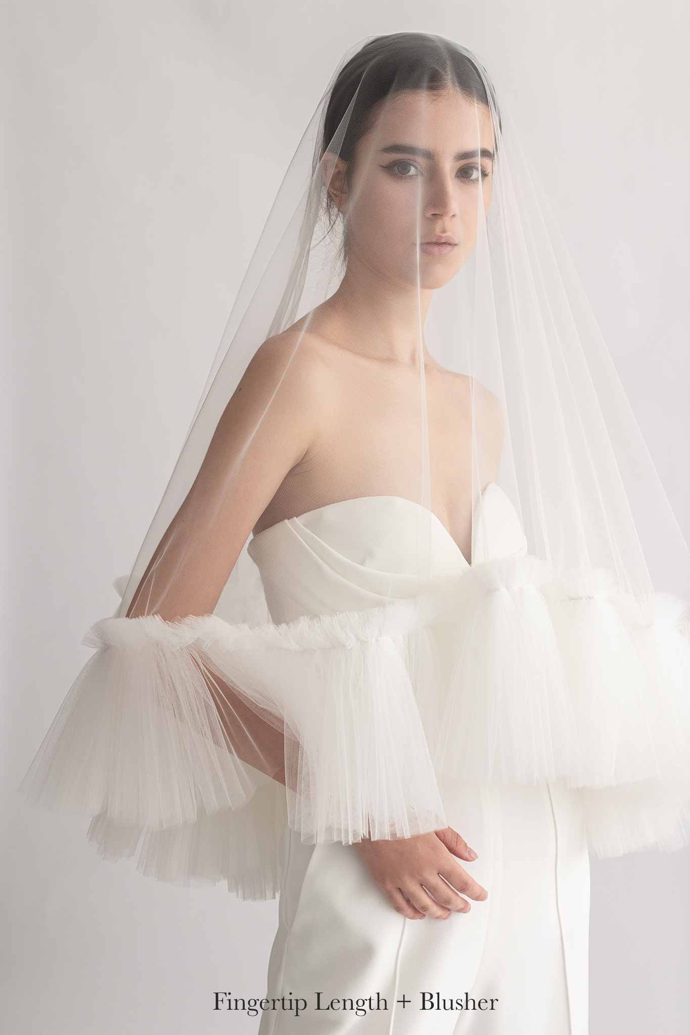 N9 - RUFFLES TULLE VEIL