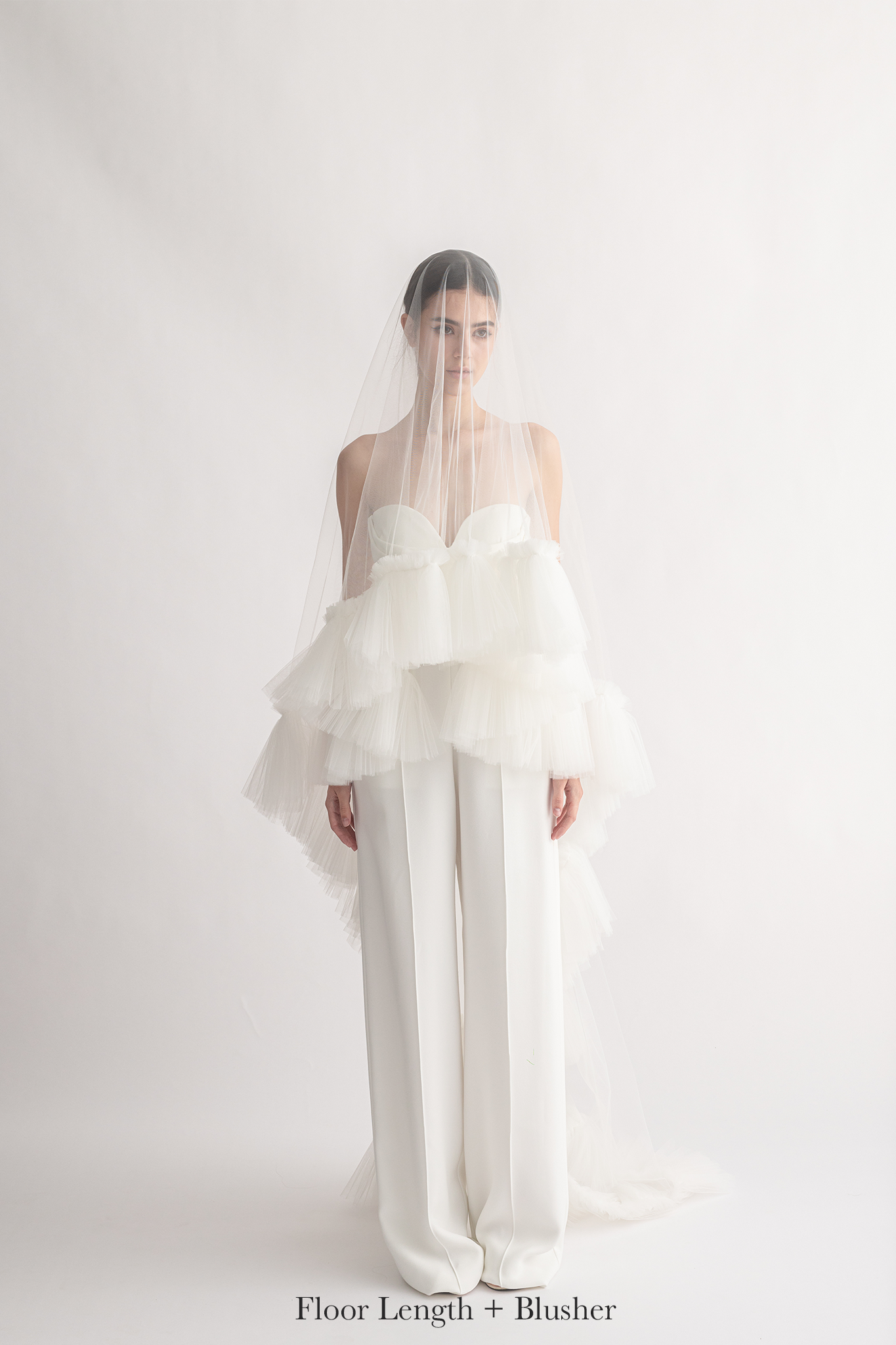 N9 - RUFFLES TULLE VEIL